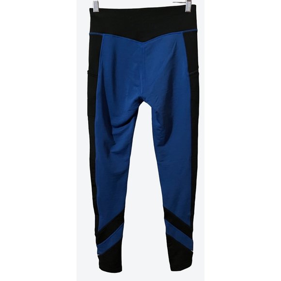 Smartwool Women's Merino Sport Fleece Colorblock Legging Blue Black 26" x 27" - Picture 3 of 9